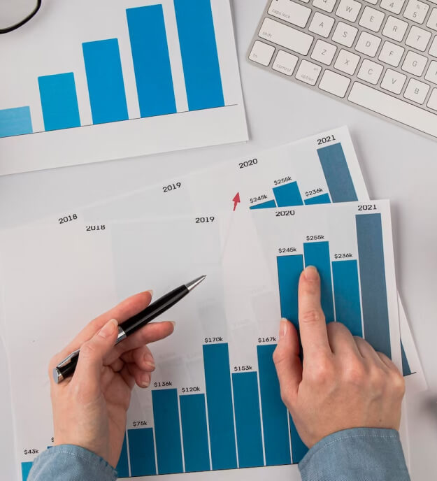 flat lay finances elements composition